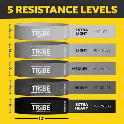Fabric Resistance Bands for Working Out - Booty Bands for Women and Men - Exercise Bands Resistance
