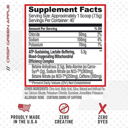 Purus Labs CONDENSE PreWorkout Powder, 40 Servings (Crisp Green Apple)