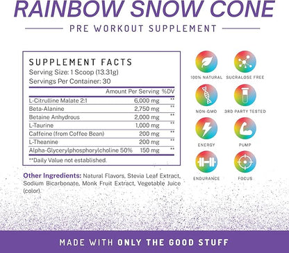 PWDRS Pre-Workout Powder, All Natural Pre Workout for Energy, Pump, Endurance & Strength, with