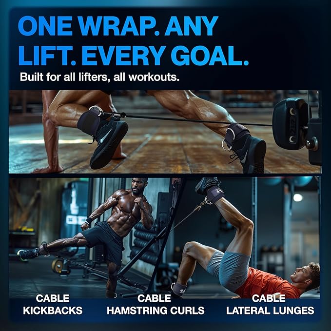 Modvel Gym Ankle Strap for Cable Machines ??Glute & Leg Kickback Ankle Straps for Gym Workouts