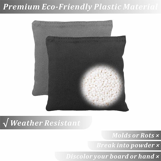 Cornhole Bags Set of 8 Regulation Professional Corn Hole Bean Bags Weather Resistant for Tossing