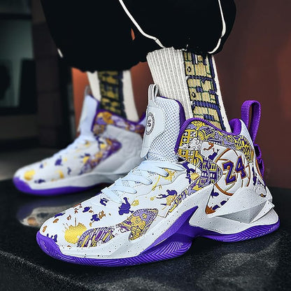 Boys Basketball Shoes Breathable Indoor Athletic Shoes Youth Outdoor Fashion Sneakers Comfortable