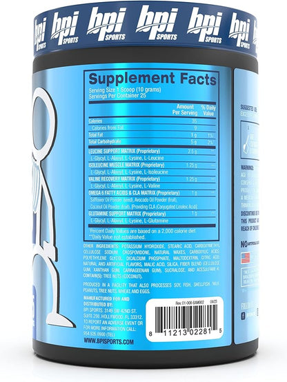 BPI Sports Best Aminos - BCAA Powder Post Workout & Glutamine Recovery Drink with Branched Chain