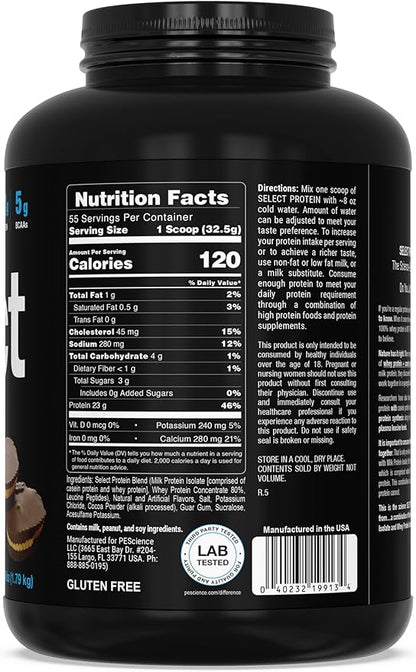 PEScience Select Protein Powder, Whey and Casein Blend, Clean Protein Powder for Women and Men, Low