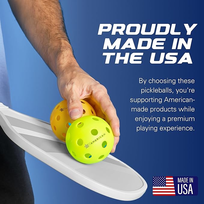 EP American Outdoor Pickleballs USAPA Approved | Made in USA with Durable Design |