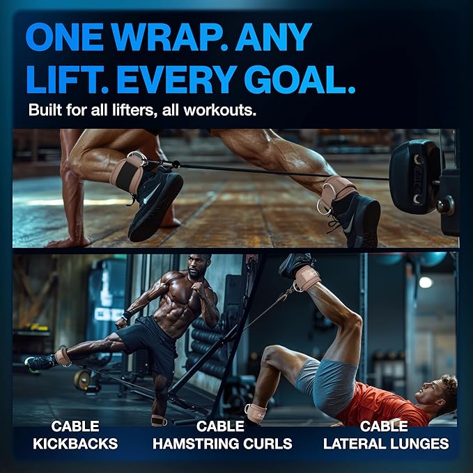 Modvel Gym Ankle Strap for Cable Machines ??Glute & Leg Kickback Ankle Straps for Gym Workouts