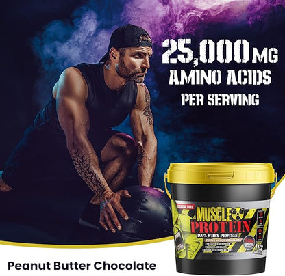 Muscle Protein Whey Powder [12 lbs/Pack of 1]??Cold Filtered, 25g Pure Protein, 6.6g BCAAs
