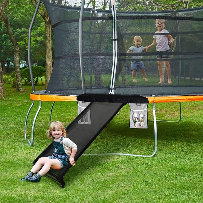 Eurmax USA Universal Easy-to-Assemble Trampoline Slide Ladder, Heavy Duty Steel Trampoline