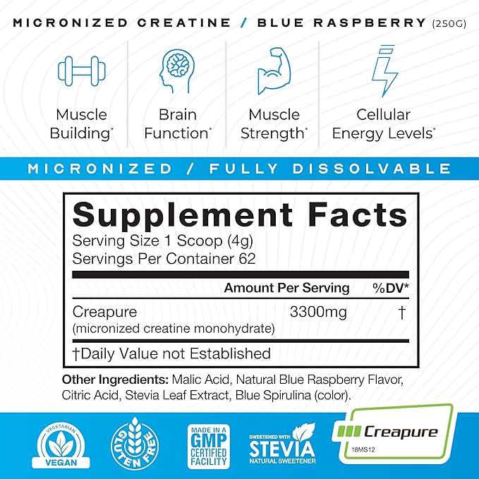 Muscle Feast Creapure - Micronized Creatine Monohydrate Powder | Premium Pre-Workout or