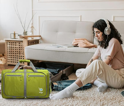Bago Foldable Duffel Bags for Traveling Women & Men - 40L Sports Packable Duffle Bag for Travel