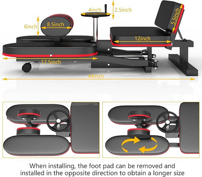 Rigel Leg Stretcher, 220LBS Leg Stretch Machine, Heavy Duty Steel Frame Equipment Splits Machine