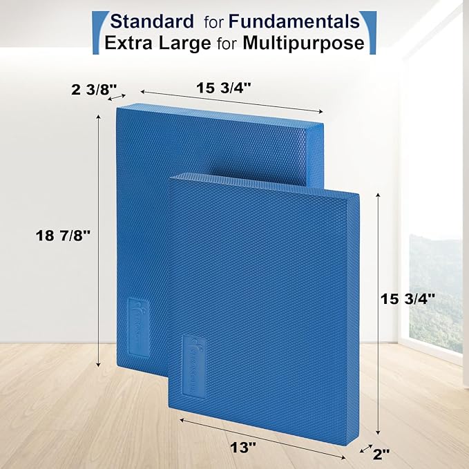 StrongTek Extra Wide Foam Balance Pad for Physical Therapy, 19" X 15.8" X 2.4", High-Density TPE
