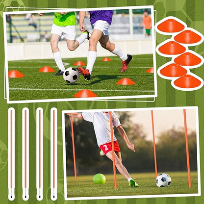 Agility Training Equipment Soccer Speed Training Includes 4 Adjustable Soccer Agility Poles 4