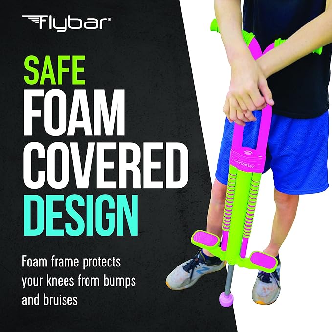 Flybar Master Pogo Stick for Kids Ages 9+, 80–160 lbs – Easy Grip Handles – Active Exercise Toy for