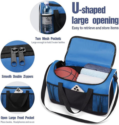 BuyAgain Duffle Bag, 17" Small Travel Carry On Sport Duffel Gym Bag.