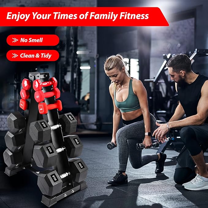Dumbbell Rack Stand Only, Weight Rack for Dumbbells Compact A-Frame Home Gym Space Saver (480/800