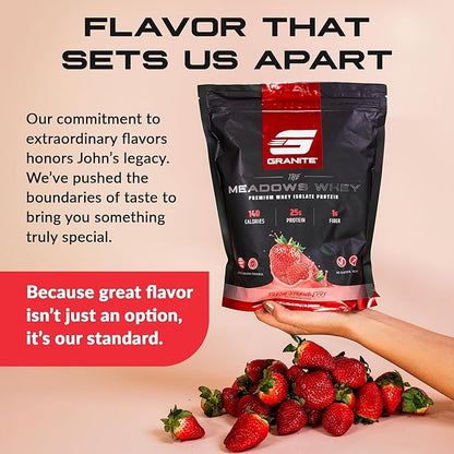 Granite Supplements The Meadows Whey Protein Isolate Protein Powder for Lean Muscle with 150