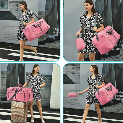 Felipe Varela Duffle Bag with Shoes Compartment and Adjustable Strap,Foldable Travel Duffel Bags