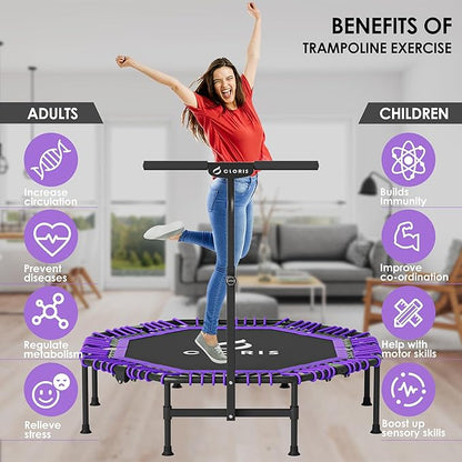 CLORIS 38in/48in Folding Trampoline - Max Load 220lbs / 450lbs Trampoline Rebounder Trampoline for