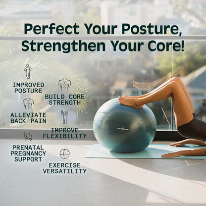 Retrospec Luna Exercise Ball, Yoga Ball, Fitness, Birth, Home Gym, Pilates