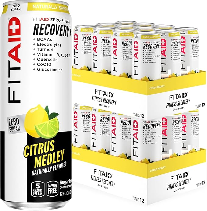 FITAID Zero, 5 Calorie, Number 1 Post-Workout Recovery Drink, Sugar Free, Keto Diet, BCAAs