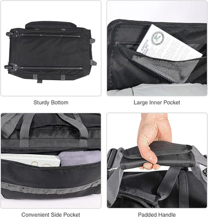 REDCAMP 85L/120L/140L Foldable Duffle Bag with Wheels, Large Travel Duffel Bag