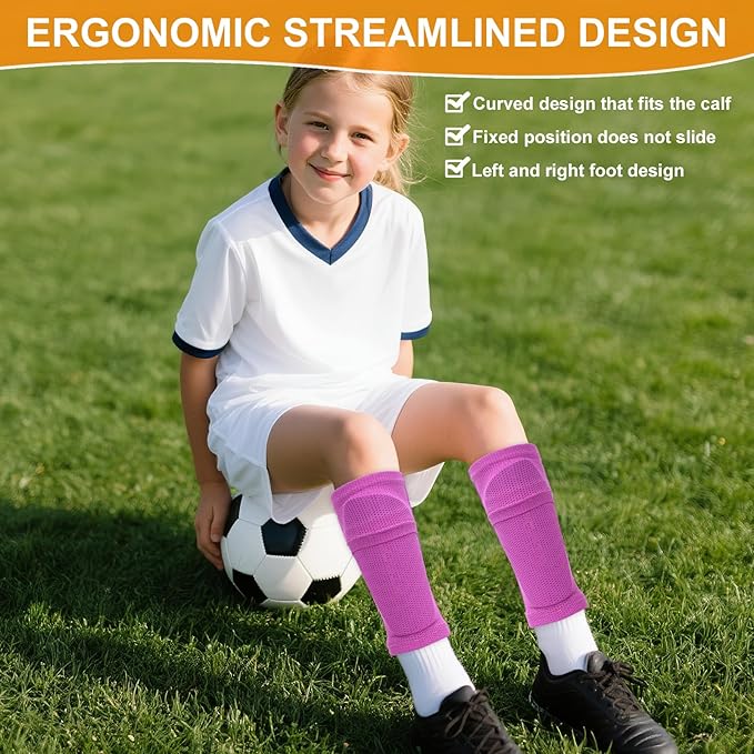 Shin Guards Soccer Kids 2025 Version High-Density Foam Soccer Shin Guard with Sleeves Shin