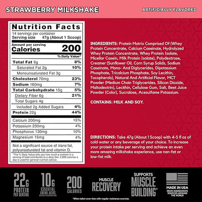 BSN SYNTHA-6 Premium Protein Powder with 6g of Fiber, Whey Protein, Micellar Casein, Milk Protein