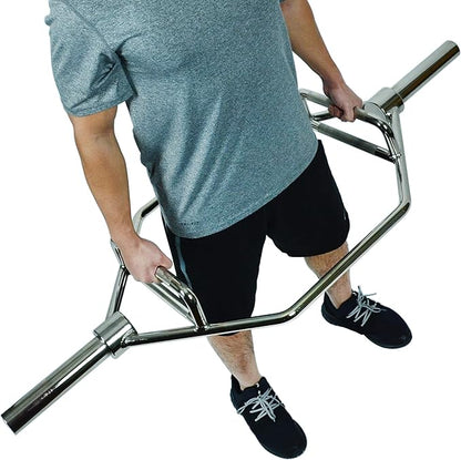 Sunny Health & Fitness Strength Training Olympic Hex Bar Barbell, High Load Capacity, Swivel