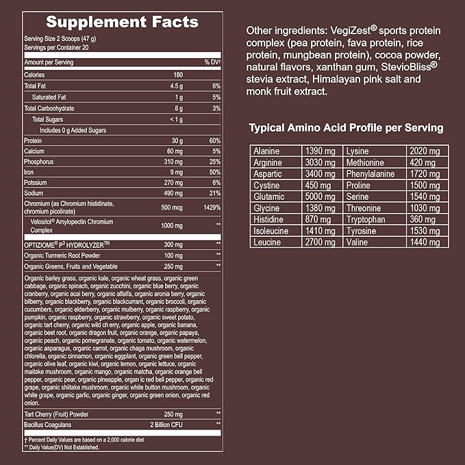 Vegan Sport Protein Powder Chocolate 20 servings ??30g Plant Based Protein, VELOSITOL, BCAAs