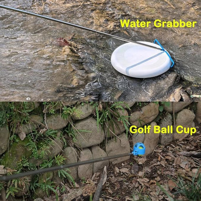 MD 5 in 1 Extendable Disc Golf Retriever. (16FT) Telescopic Disc Golf Retriever Durable Stainless