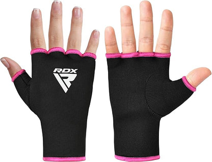 RDX Boxing Hand Wraps Inner Gloves Men Women, Half Finger Elasticated Bandages, Under Mitts Fist