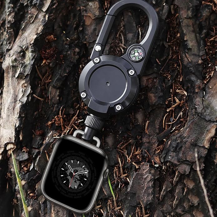 Badge Holder Retractable Clip Compatible with Apple Watch Band Series 10, Ultra 2, SE, 8 7 6 5 4 3