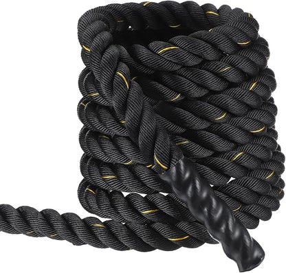 MECCANIXITY Battle Rope 30ft x 2 Inch Polyester Workout Rope Heavy Fitness Exercise Rope for