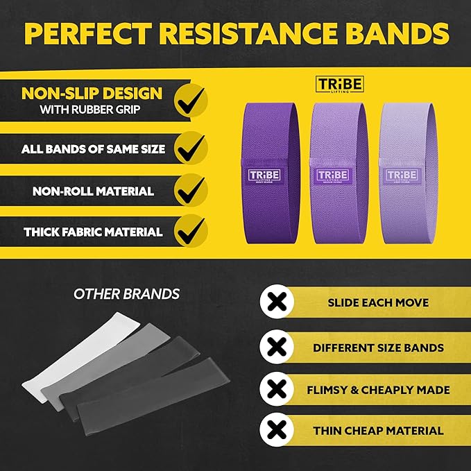Fabric Resistance Bands for Legs - Workout Bands Resistance Bands for Men and Women - Booty Bands