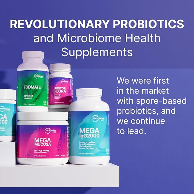 Microbiome Labs MegaMucosa - Amino Acids Supplement with Dairy-Free Immunoglobulins - Gut Health +