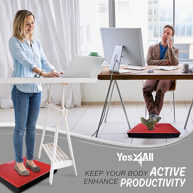 Yes4All Upgraded Size Foam Pad for Exercise, Nonslip Foam Balance Pad Physical Therapy, Yoga &