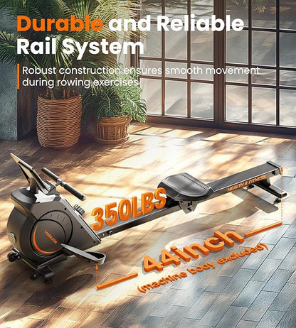 YOSUDA Magnetic/Water Rowing Machine for Home - Rower Machine Use with Bluetooth, App Supported