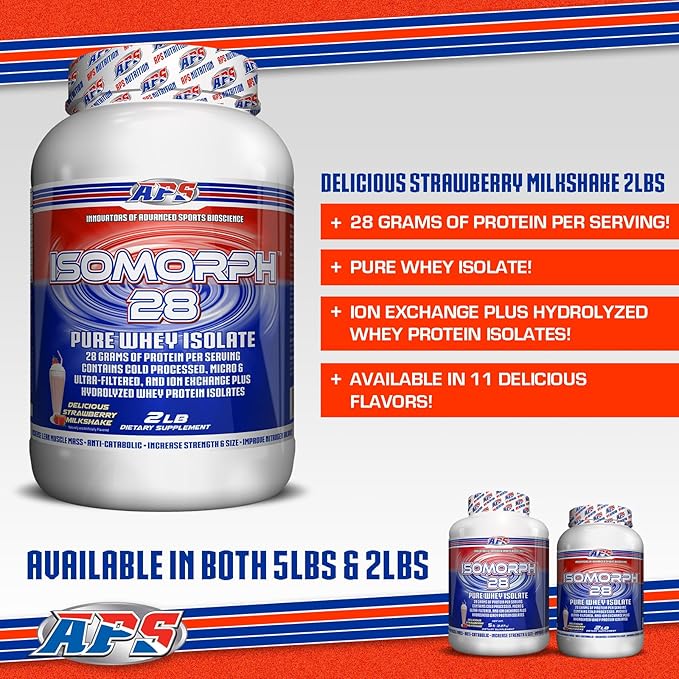 APS Nutrition IsoMorph 28 Protein Powder | Pure Whey Isolate | Cold Pressed, Ultra- Filtered, & Ion