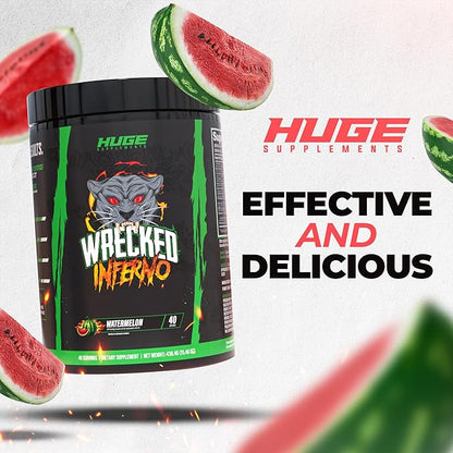 Wrecked Inferno - Thermogenic Pre Workout For Men & Women, Increase Energy, Boost Thermogenesis &