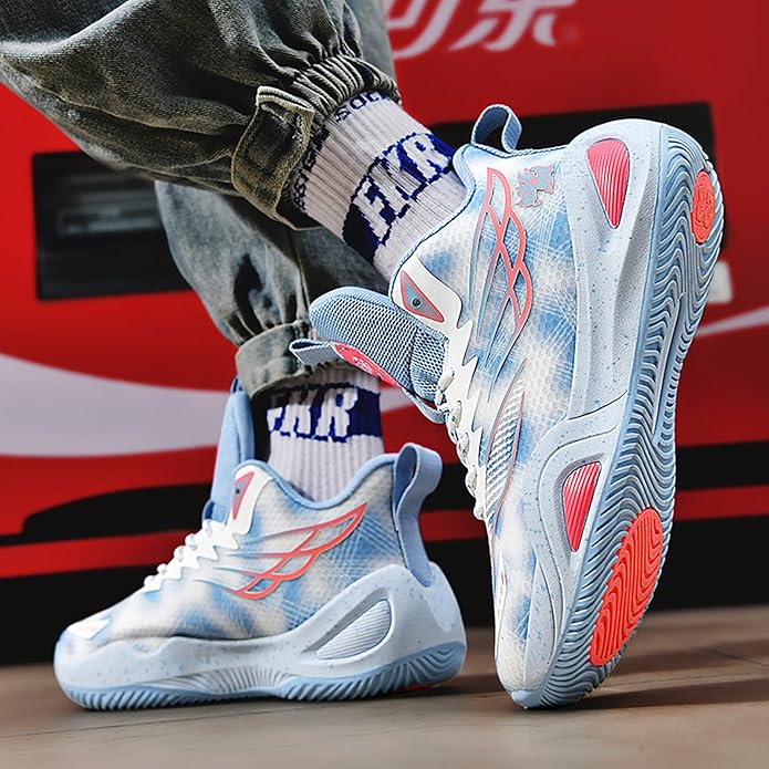 High Top Womens Mens Basketball Shoes Breathable Non Slip Outdoor Sneakers Comfortable Fashion