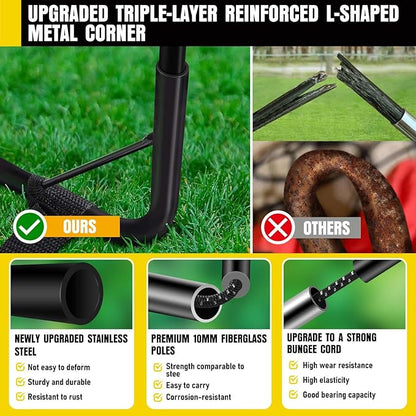 Soccer Goal, Kids Soccer Goals for Backyard Set, 2 Pack of Portable Pop Up Soccer Net with Soccer
