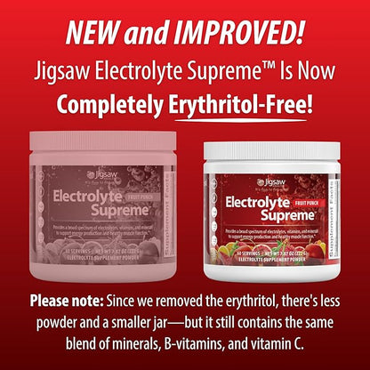 Jigsaw Health Electrolyte Supreme | Broad Spectrum of Electrolytes + Trace Minerals | Fruit Punch