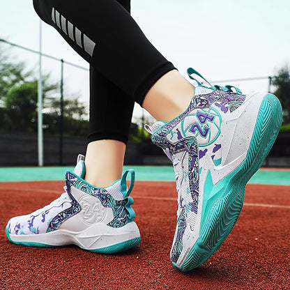 Boys Basketball Shoes Breathable Indoor Athletic Shoes Youth Outdoor Fashion Sneakers Comfortable