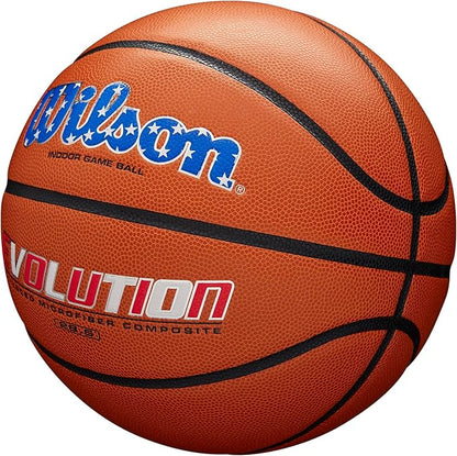 WILSON Evolution Indoor Game Basketballs - Size 5, Size 6 and Size 7