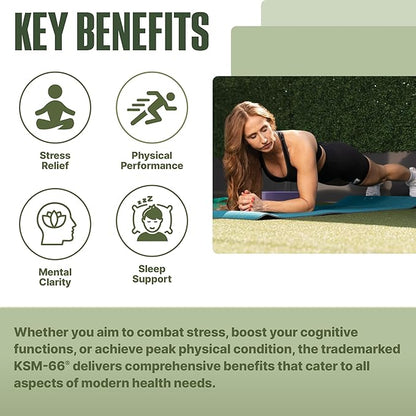 NutraBio Ashwagandha KSM-66 | Ashwaganda Herbal Supplement for Stress, Mood, & Performance | 600 MG