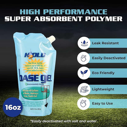 BaseGel Polymer for Basketball Goal and Outdoor Indoor Sign Hoops Bases, Perfect Replacement for