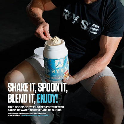 RYSE Loaded Protein Powder - Jet-Puffed Marshmallow - 25g Whey Protein Isolate & Concentrate with