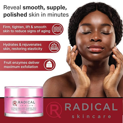 Radical Skincare Express Delivery Facial Enzyme Peel Mask Cleanser Exfoliator - Reveal Smooth