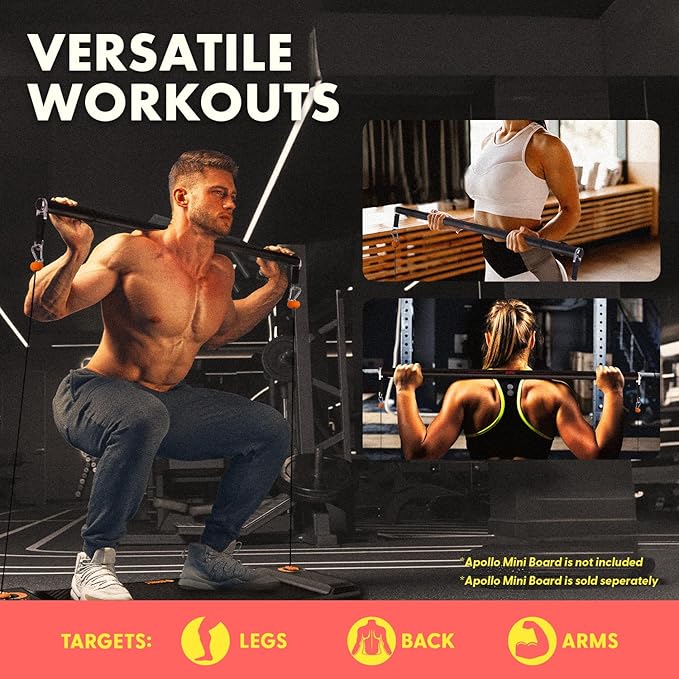 SQUATZ Pull-Up Workout Station with Bench - Multifunctional Gym Equipment Setup w/Pulling Bar